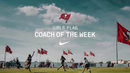 The National Football League's Tampa Bay Buccaneers are allowing fans to vote on their 2025 High School Girls' Flag Football Coach of the Week