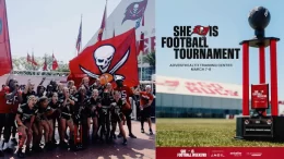 The powerful Robinson High School girls' flag football program is celebrating its first-ever Tampa Bay Buccaneers She Is Football champ.