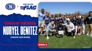 The New York Giants have selected Coach Nuryel Benitez of Yonkers High School (Yonkers, NY) as the High School Flag Football Coach of the Week for Week 3 of the 2025 season.