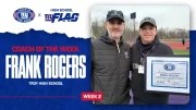 The New York Giants have selected Coach Frank Rogers of Troy High School in Troy, NY as the High School Flag Football Coach of the Week for Week 2 of the 2025 season.