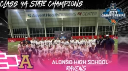 Alonso is now a four-time Florida girls' flag high school football state champ. Saturday night, the Ravens edged Wellington 21-20 in overtime to capture the 4A crown at the AdventHealth Training Center.