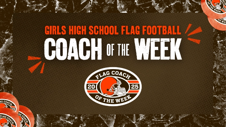 Cleveland Browns 2025 Girls Flag Coach of the Week award winners