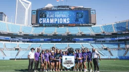 Palisades beat Butler 12-6 Sunday to win its second straight Carolina Panthers/Charlotte-Mecklenberg Schools Girls High School Flag Football League Championship.