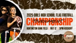 16 teams will descend on Huntington Bank Field Monday to take part in the Cleveland Browns the 2025 Girls High School Flag Football Championship Tournament.