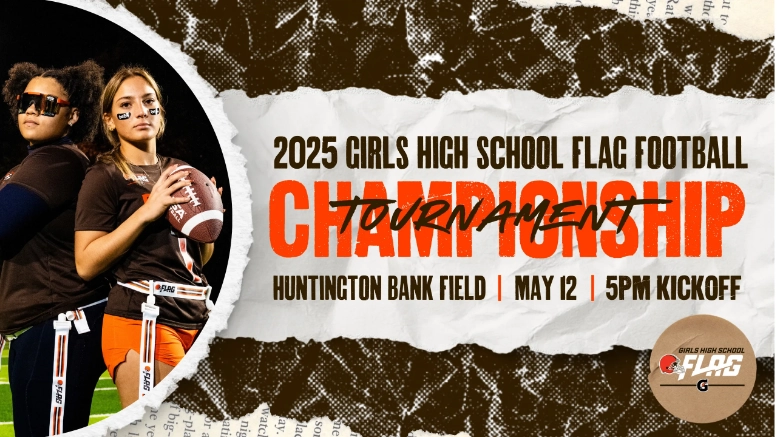 16 teams will descend on Huntington Bank Field Monday to take part in the Cleveland Browns the 2025 Girls High School Flag Football Championship Tournament.