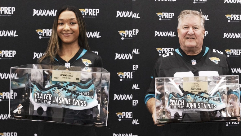 High School Football America congratulates Bradford head coach John Staples and Jasmine Cross of Fletcher on their postseason awards from the Jacksonville Jaguars.