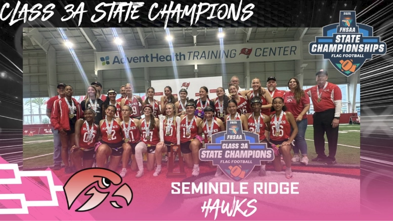 After falling behind 2-0, Seminole Ridge rolled to its sixth overall Florida girls' flag high school football championship.