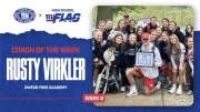 The New York Giants have selected Coach John "Rusty" Virkler from Owego Free Academy in Owego, NY as the High School Flag Football Coach of the Week