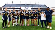 As girls' flag high school football continues to grow in Massachusetts, the New England Patriots held a state championship by inviting eight of the top teams from around the state to Alumni Stadium on the campus of Boston College.