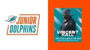 After leading Miami Edison to the Florida 1A girls' flag high school football championship, Vincent Hall has been named the Miami Dolphins Girls Flag Coach of the Year.
