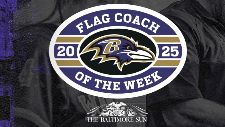 For the second year in a row, the Baltimore Ravens are honoring area high school flag coaches with their Girls Flag Coach of the Week award.
