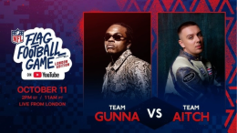 The biggest creators, celebrities, and NFL legends are going head-to-head in an ultimate game of Flag Football in London Saturday.