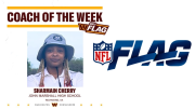 The Washington Commanders' Week 2 Girls' Flag Coach of the Week is John Marshall's Sharmain Cherry.