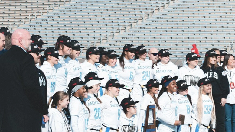 Behind a strong performance on both side of the ball by by sophomore quarterback Serenity Rutledge, Moody won its first Alabama girls' flag high school football state championship.